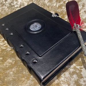 Pentacle Book Box | Fantasy RPG | Dungeons and Dragons | Witchcraft | Genuine Leather | Dice | Accessory Holder | Christmas gift