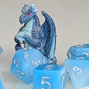 Dice Dungeons and Dragons DnD Poly Blue Jade for RPG Games like Dungeons and Dragons and Pathfinder great Gifts for RPG games