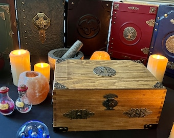 Wooden Chest | Tree of Life | Box | Fantasy | RPG | Dungeons & Dragons | DnD | for Dice and Accessories