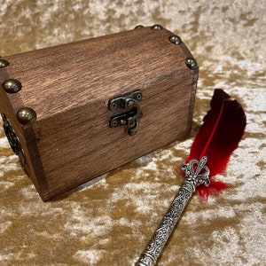 Old Chest | Plain | Trinket Box | Wooden Chest box | Wood DnD Dice Box | Dungeons and Dragons | Pathfinder | Witchcraft