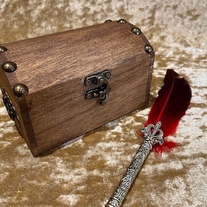 Stara skrzynia | Zwykła | Pudełko na drobiazgi | Drewniana skrzynia | Drewniane pudełko na kości DnD | Dungeons and Dragons | Pathfinder | Witchcraft