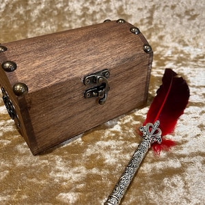 Old Chest | Plain | Trinket Box | Wooden Chest box | Wood DnD Dice Box | Dungeons and Dragons | Pathfinder | Witchcraft