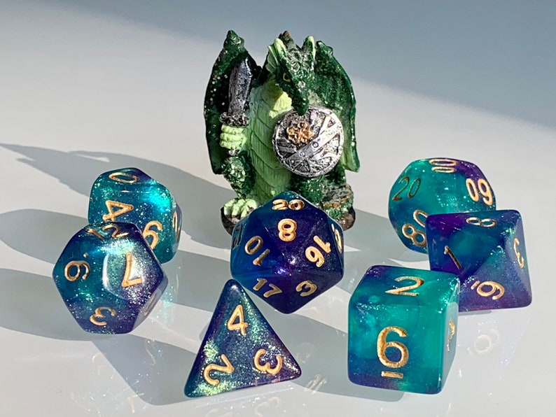 Spellbound Polyhedral Dice for RPG Games Like Dungeons and Etsy