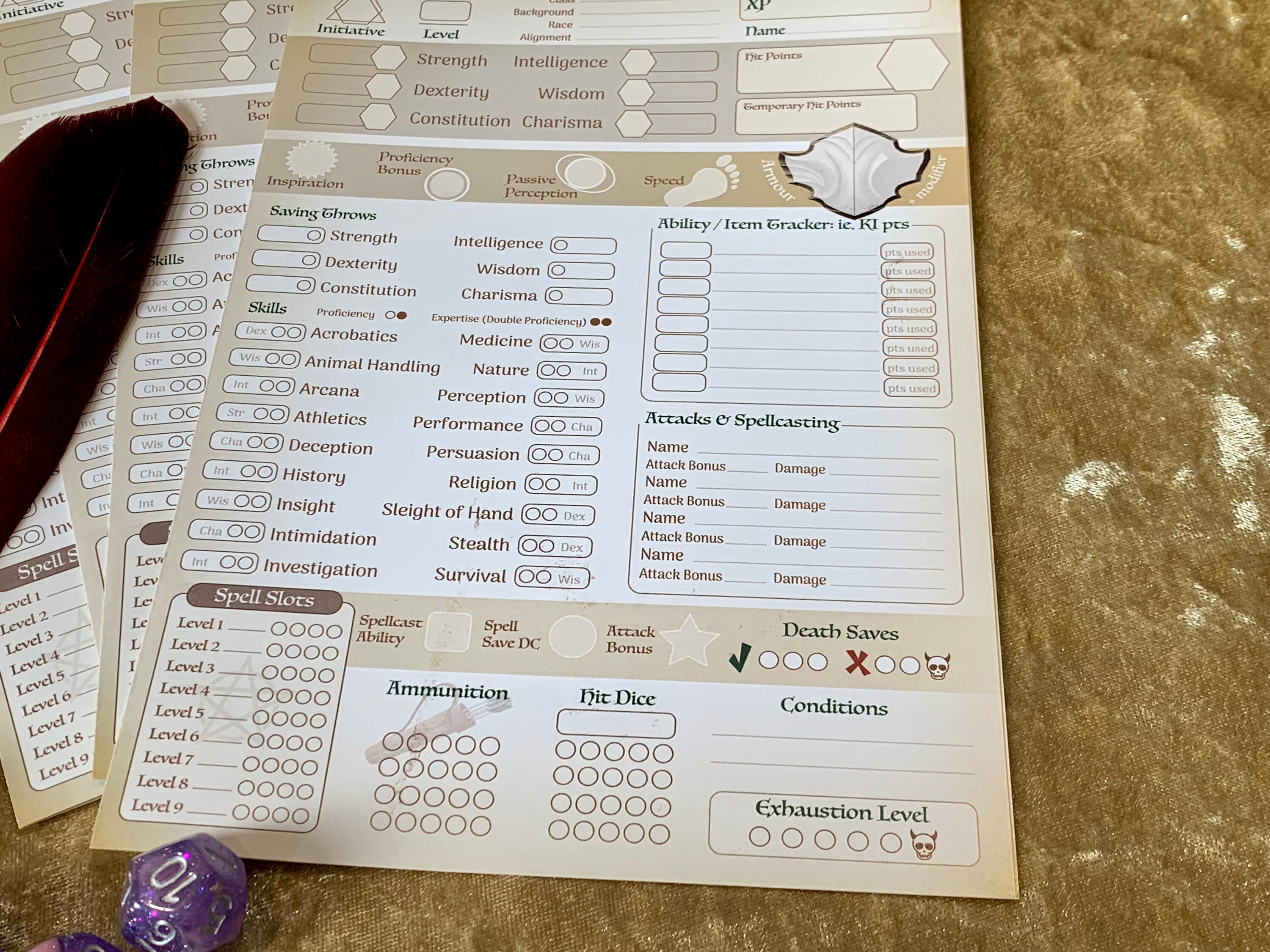 Dnd Character Reference Dnd 5e Character Sheets & Game Reference Cards (A5 Booklet) - Etsy UK