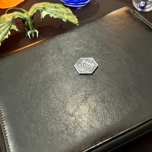 D20 | 5 set Dice Case | Wallet Vault Box | DnD Dice | stone and resin dice holder | Dungeons & Dragons | Pathfinder | Vegan Leather