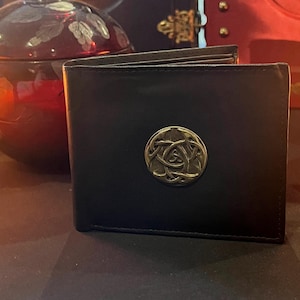 Monedero Triquetra / Regalo DnD / Regalo DM / Mazmorras y Dragones / Conquistador / RPG / Bolsa de monedas / Negro