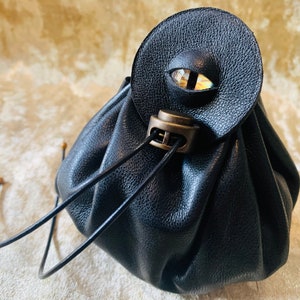 Leather Dice Bag: DnD RPG Pouch, Holds 7 Sets, Handmade