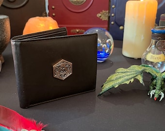 D20 Wallet | DnD Gift | DM Gift | Dungeons and Dragons | Pathfinder | RPG | Coin Pouch | RFID