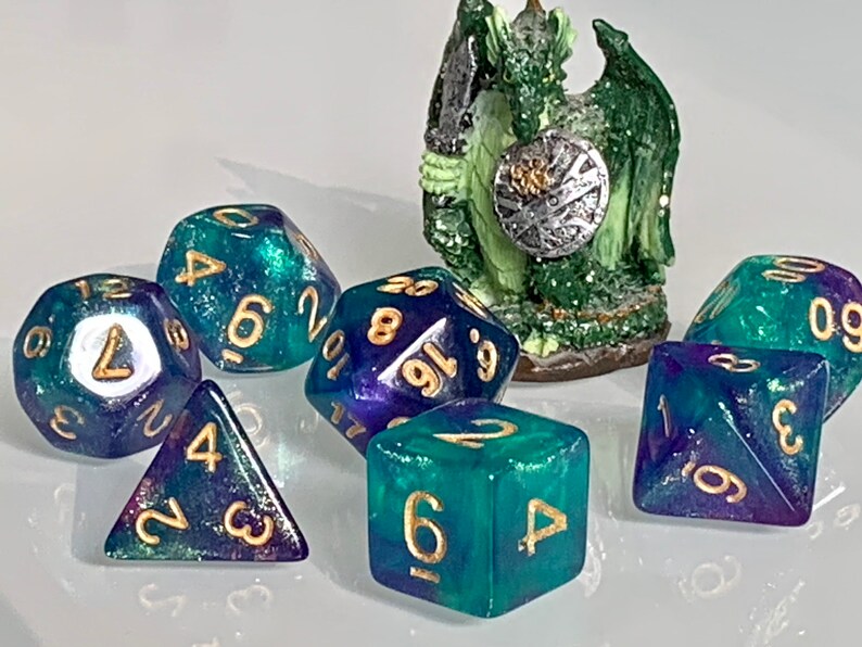 Spellbound Polyhedral Dice for RPG Games Like Dungeons and Etsy