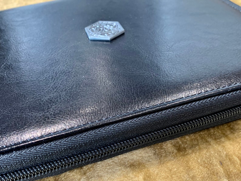 D20 | 5 set Dice Case | Wallet Vault Box | DnD Dice | stone and resin dice holder | Dungeons & Dragons | Pathfinder | Vegan Leather