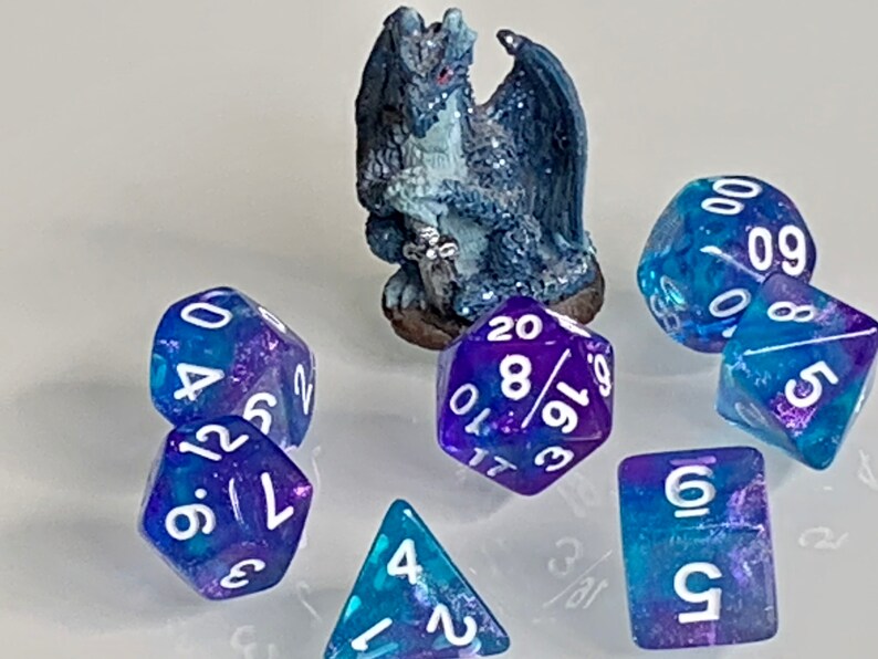 Dice Dungeons and Dragons DnD Poly Mystic Sparkle for RPG Games like Dungeons and Dragons and Pathfinder great Gifts for RPG games imagem 9