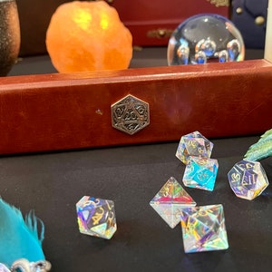 D20 Dice box | Vault | Dungeons and Dragons | Pathfinder | DnD Dice | Hexagonal | Vegan Leather Luxury