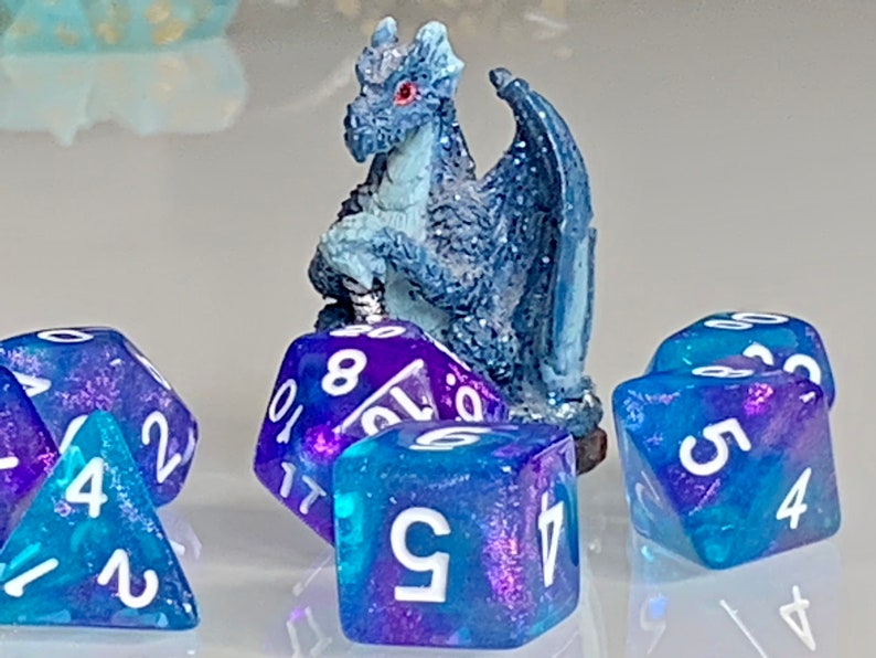 Dice Dungeons and Dragons DnD Poly Mystic Sparkle for RPG Games like Dungeons and Dragons and Pathfinder great Gifts for RPG games imagem 1