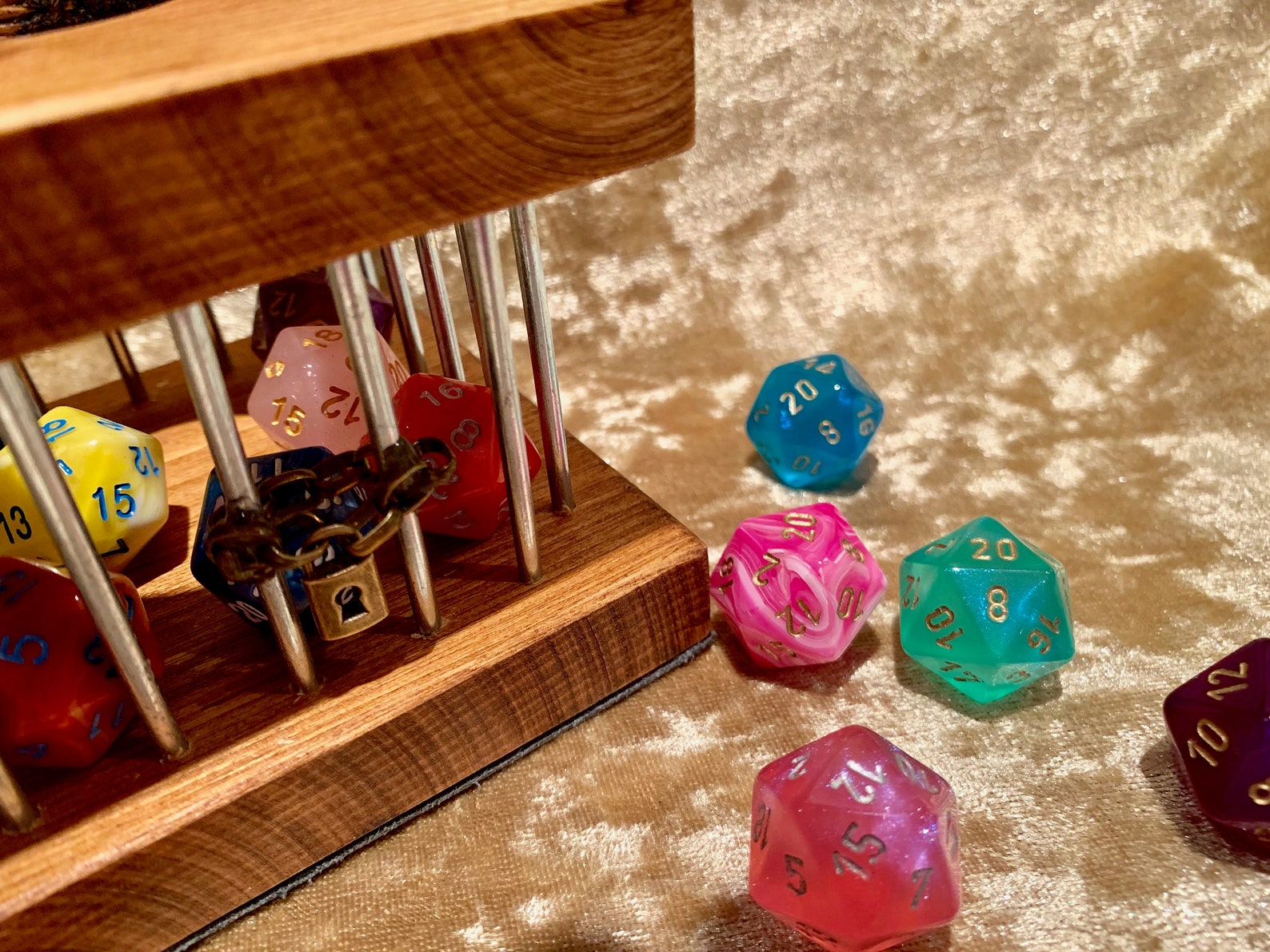 Dungeons and Dragons Dice Jail DnD Handmade Pathfinder Wooden Etsy