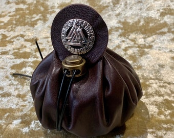 Leather Dice Bag Pouch for Dungeons and Dragons, RPG and Cosplay Larping Fantasy- REGULAR