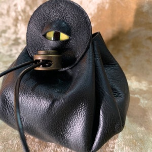 Leather Dice Bag Pouch for Dungeons and Dragons, RPG and Cosplay Larping Fantasy- REGULAR