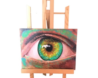 Pintura en acrílico sobre lienzo y madera