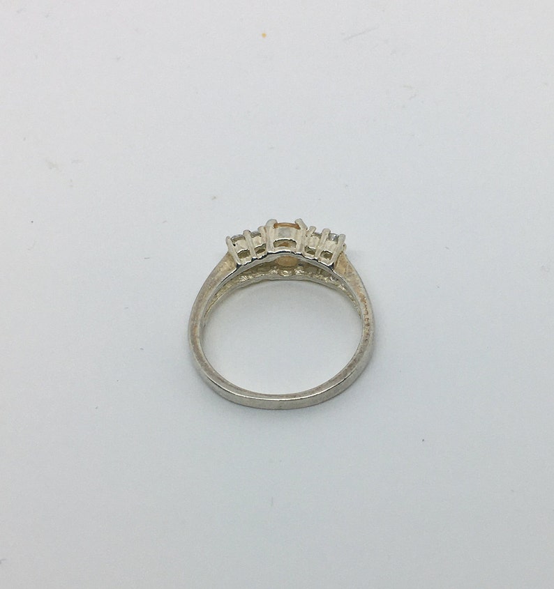 Great Gift for Mom! Gift for Her Spectacular sparkle Size 6.5 Sterling Silver Yellow and Clear CZ Ring SS202001