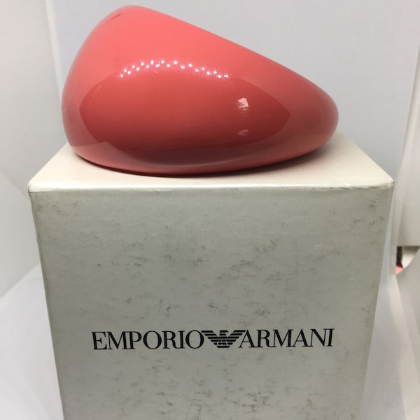 Emporio Armani - The Bangle is back! Big Bold and Beautiful Emporio Armani Vintage Pink Bangle Bracelet. Rare Find! Gift for Her!