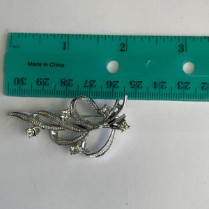 Trending Silver Tone Rhinestone Statement Brooch / Pin.  Celebrities! Brooch! Gift for Her!