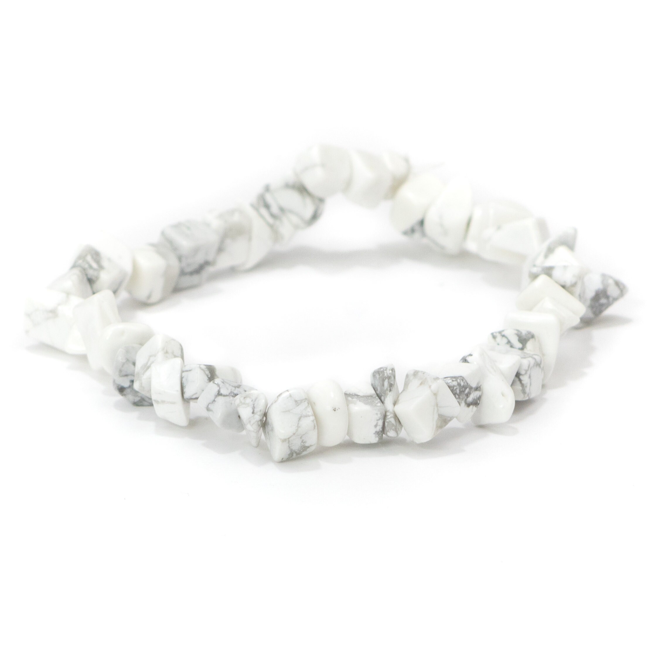 White Howlite Bead Bracelet Anxiety Bracelet Calming Etsy