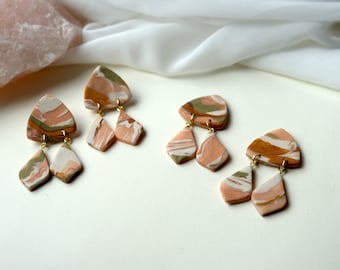 Dangle Statement Earrings, Western Dangle Earrings, Polymer Clay Jewelry, Southwest Earrings, Sedona Jewelry, Gift for Her, Desert Vibes