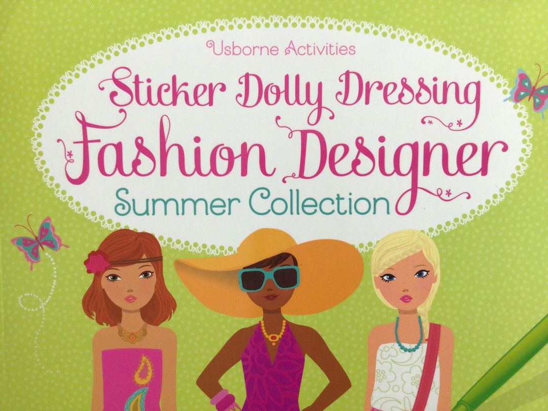 Sticker Fashion Designer Paper Dolls Etsy