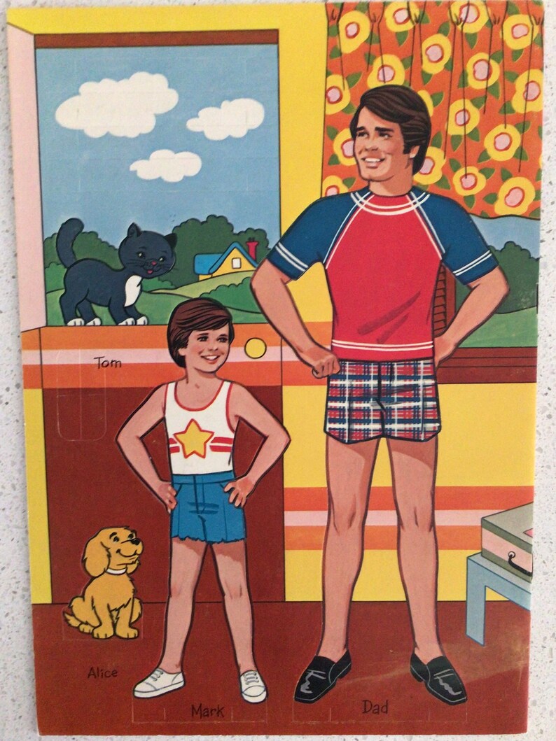 Vintage Happy Family Paper Dolls Etsy