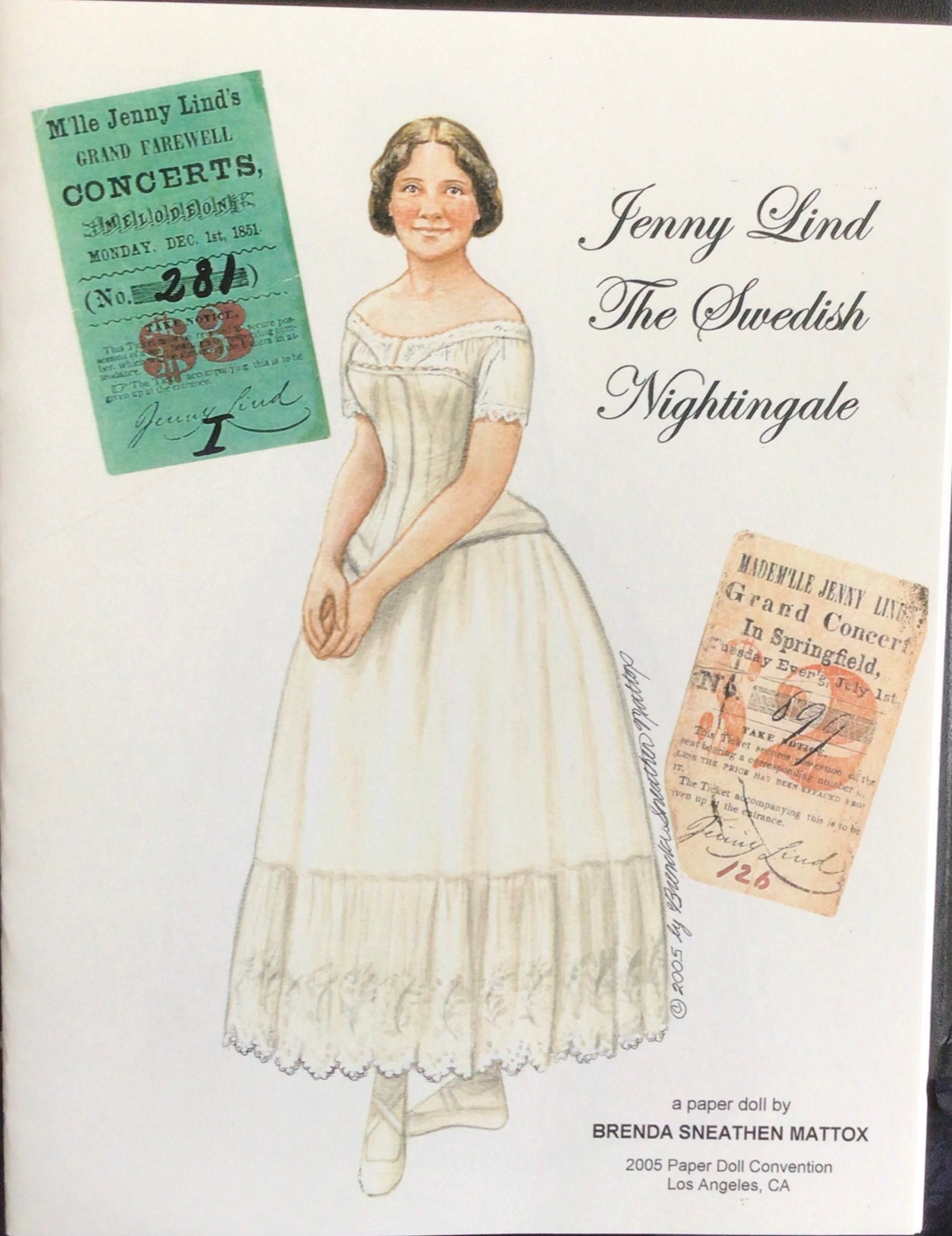 Jenny Lind Paper Doll Etsy