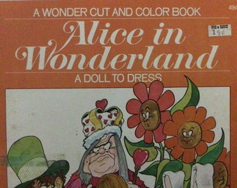 Vintage Alice in Wonderland Paper Doll Book