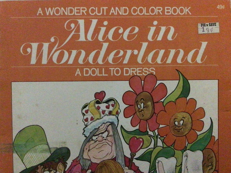 Vintage Alice in Wonderland Paper Doll Book - Etsy