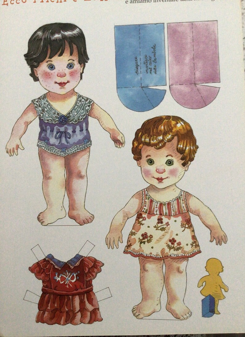Italian Paper Doll Book Etsy
