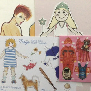 Cartes postales scandinaves vintage Paperdoll