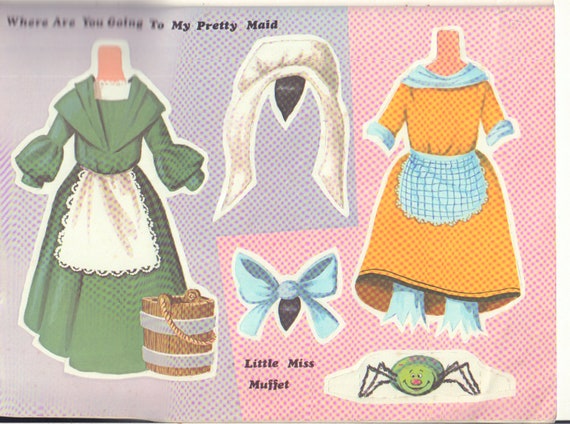 Collection of Seven Colour-your-own Paper Dolls 