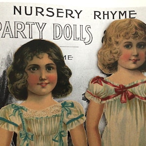 Antique McLoughlin Nursery Rhyme Paper Dolls