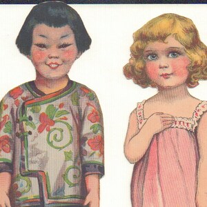 Bambole di carta coccolose vintage