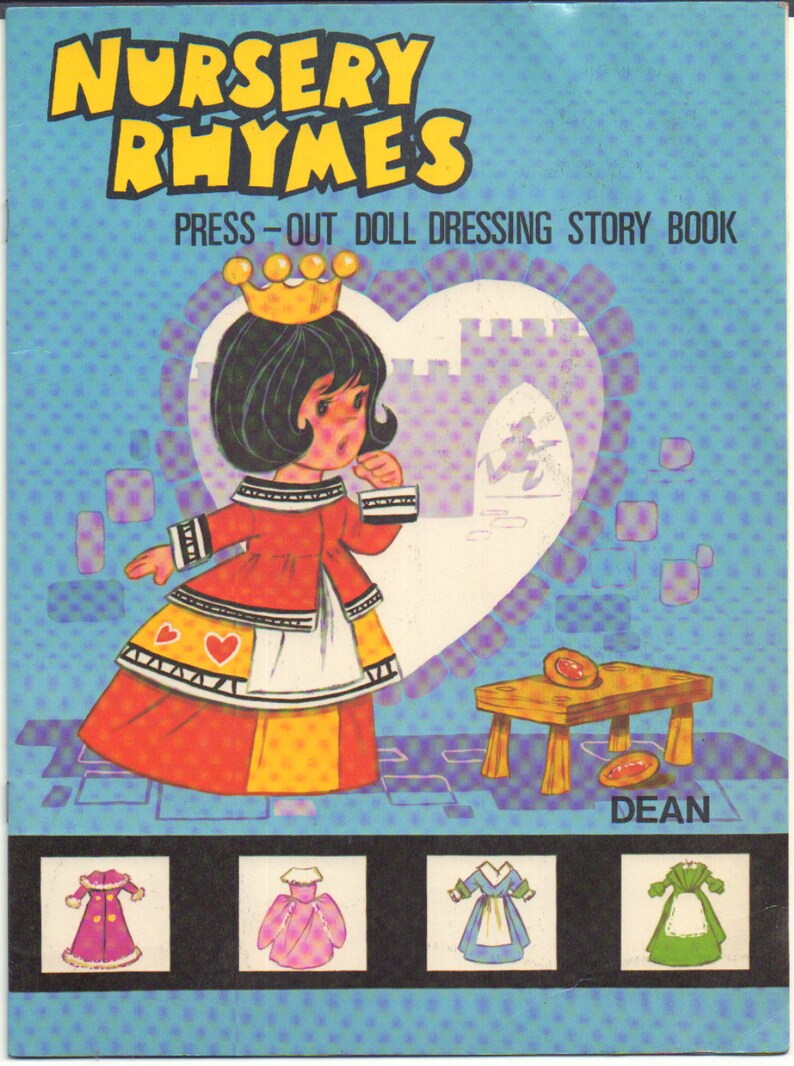 Vintage Seventies Nursery Rhymes Paper Dolls Etsy