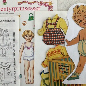 Bambole di carta scandinave vintage