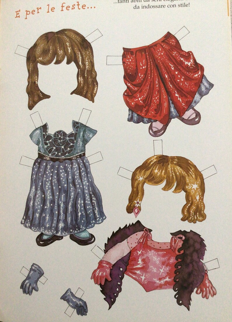 Italian Paper Doll Book Etsy