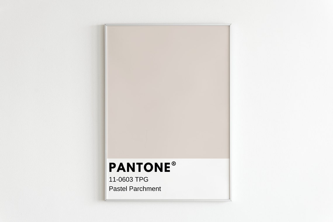 Pantone Pastel Parchment Color Printable Art Pantone Print Etsy