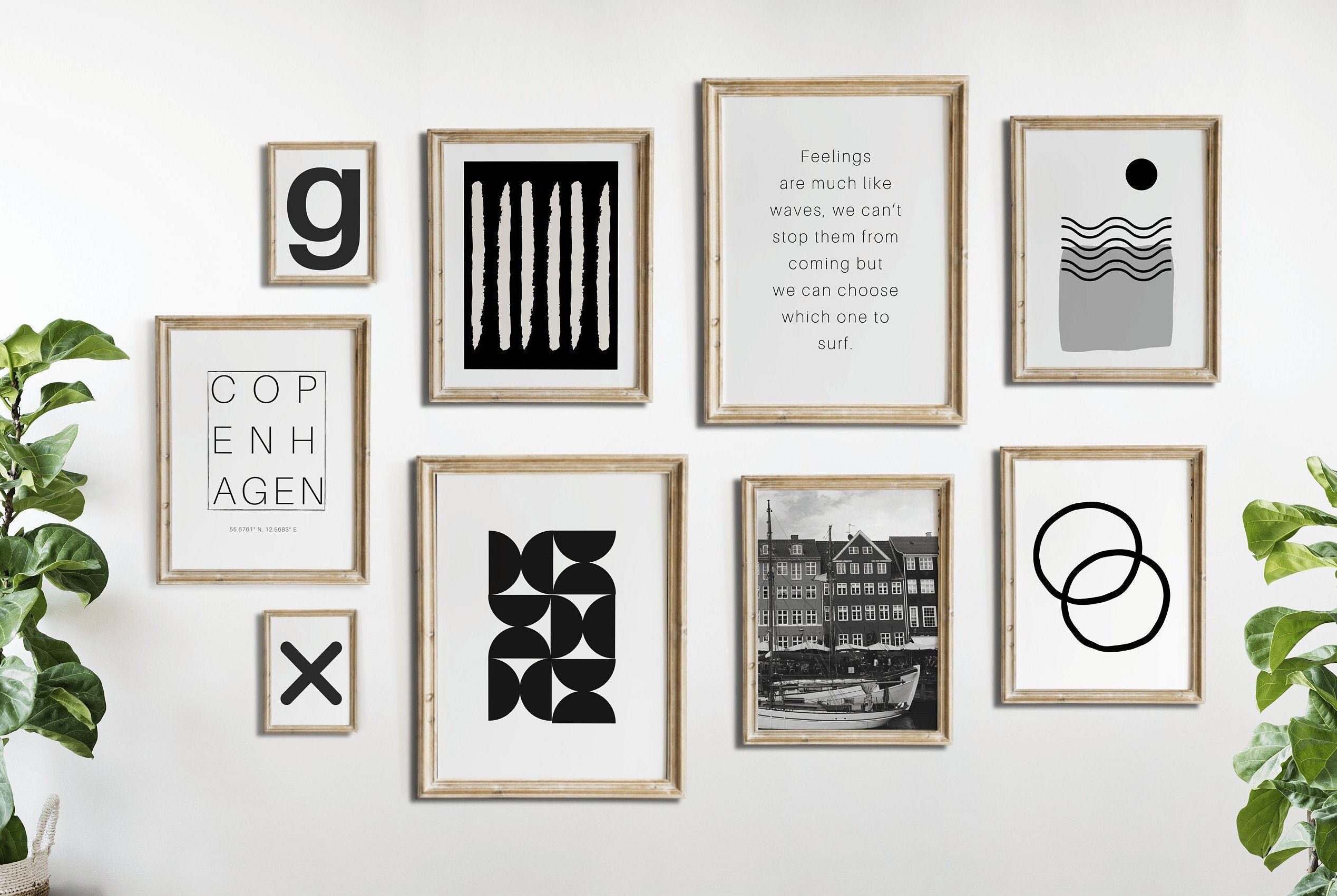 Gallery Wall Frame Set Abstract Set of Prints Set of 9 Etsy