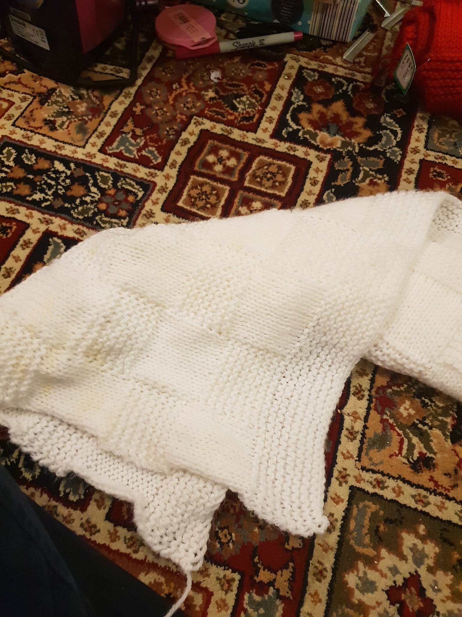 Simple Knitted Squares Baby Blanket Etsy