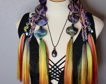 Mini tie in festival braids