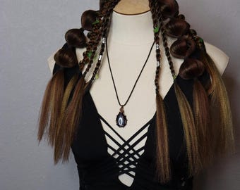 Mini tie in festival braids