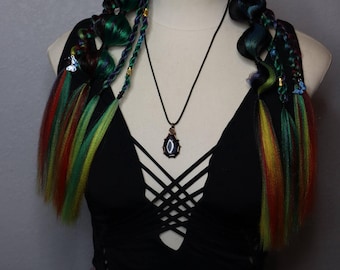 Mini tie in festival braids