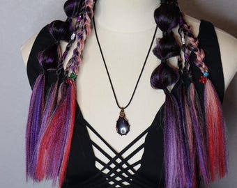 Mini tie in festival braids