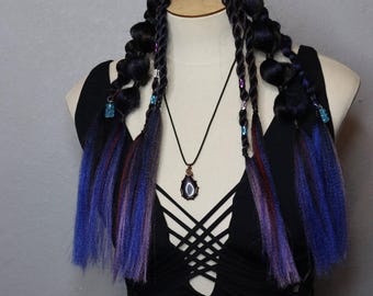 Mini tie in festival braids