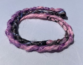 Pastel pink and black kawaii clip in dreadlocks
