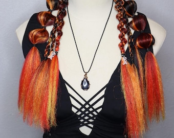Mini tie in festival braids