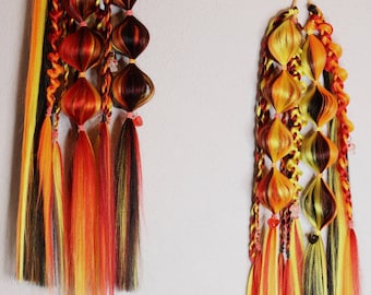 2X - Festival Braided Rave Hair Extensions (Hair Elastic)